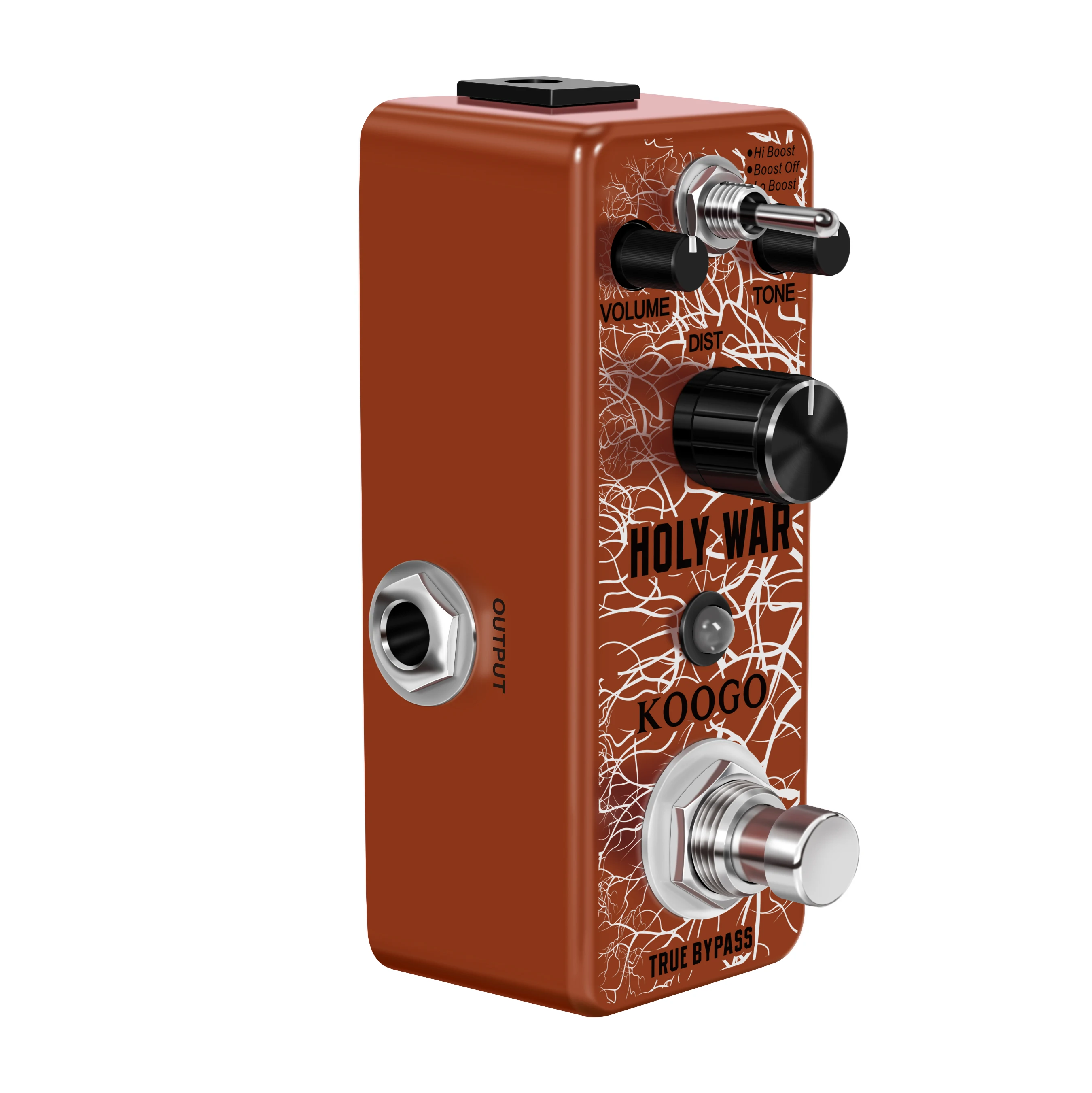 Koogo LEF-305 Heavy Metal Distortion Pedal Holy War Analog Dist Pedal for Electric Guitar Classic 80's Metal Sound True Bypass