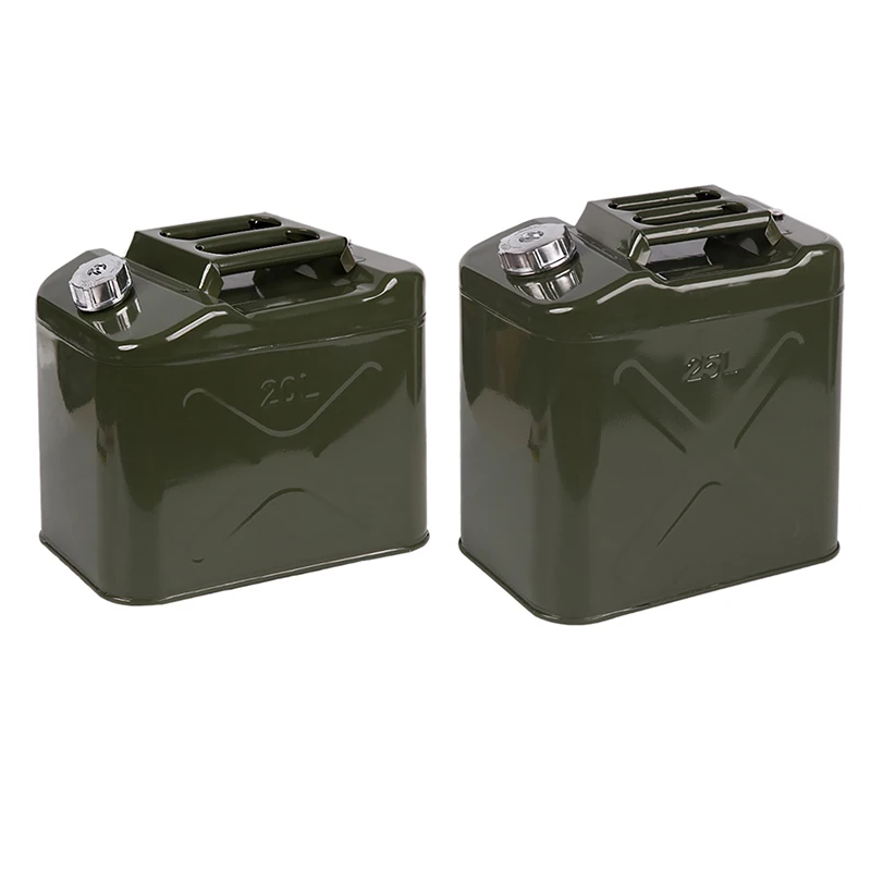 

Metal Fuel Jerry Can For Petrol With Flexible Spout Built-In Oil Guide For Car Travel RV (Empty Oil Can)