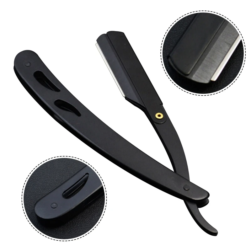 Manual Straight Side Shaver Holder, Beard and Facial Epilator, Foldable Shaver Holder with Stainless Steel Hairdresser