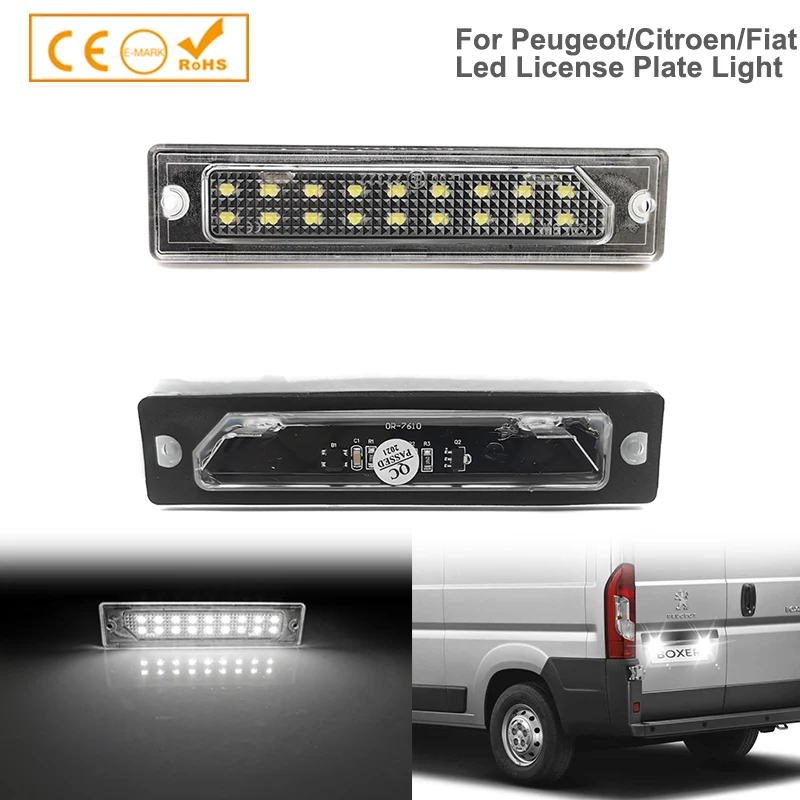 Фото Автомобильный светодиодный номерной знак для Fiat Ducato, автомобильный номерной знак для Peugeot Boxer Manager Citroen Jumper Realay Fiat Ducato №1