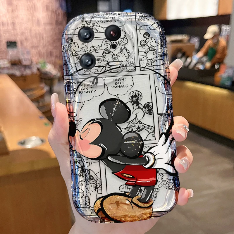 Чехол с волнистыми краями для влюбленных Микки и Минни Xiaomi Mi 13 12 11i 5G Pro Lite POCO X5 X4 X3 X2