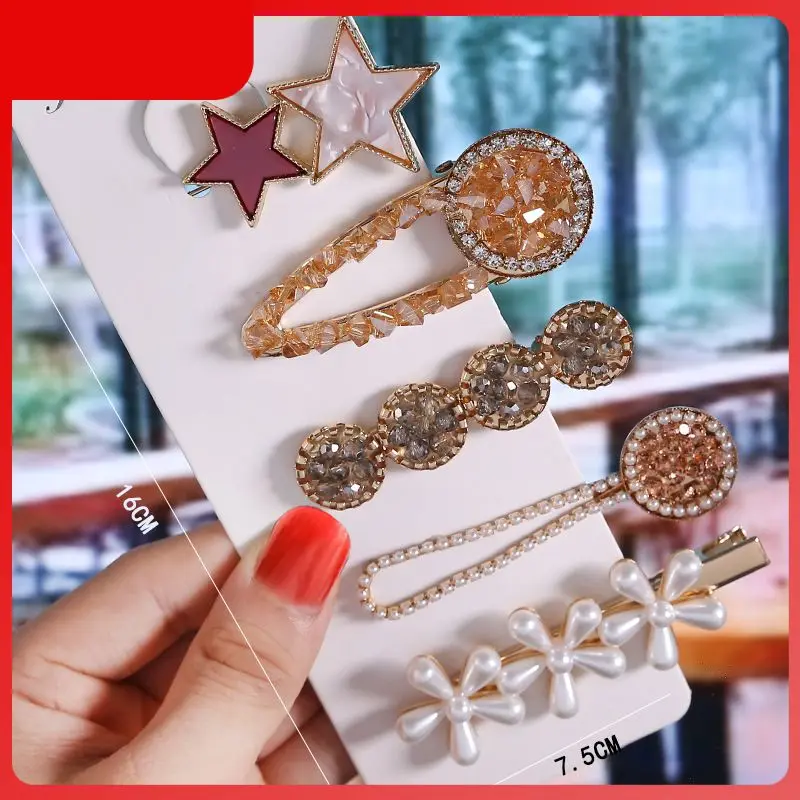 

Ins New Suit Hairpin Wholesale Pearl Headdress Bowknot Hairpin Girl Liu Seaside Clip For Woman Temperament Fashion Hair