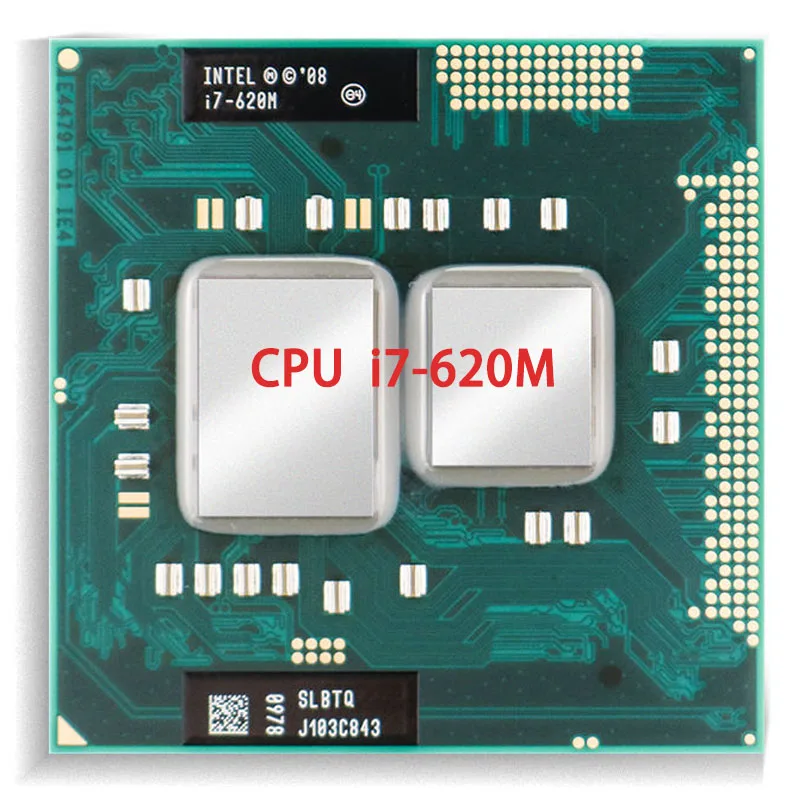 

Intel Core i7-620M i7 620M SLBTQ SLBPD 2.6 GHz Dual-Core Quad-Thread CPU Processor 4M 35W Socket G1 / rPGA988A
