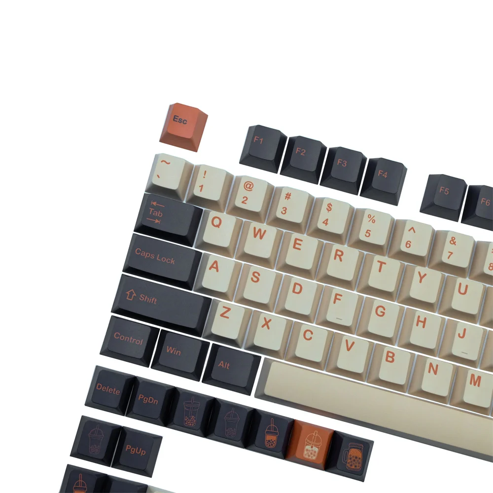 142 клавиши GMK Thai Tea Clone Keycap Cherry Profile Премиум PBT Наборы DYE Subbed для Outemu TTC Крестовые