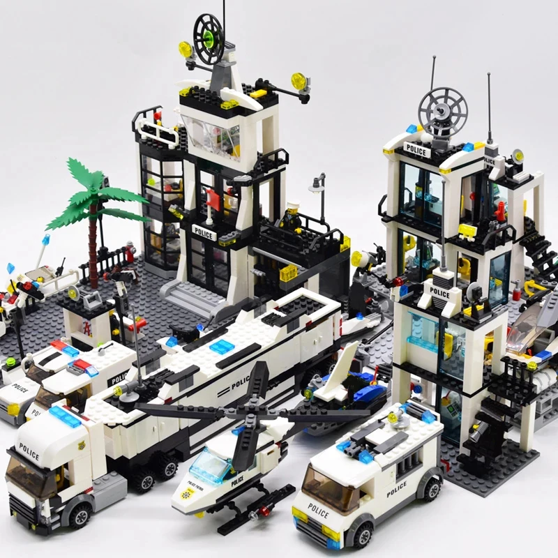 Городской полицейский участок грузовик технический автомобиль Вертолет Лодка