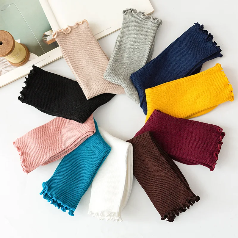 Женские хлопковые носки с рюшами