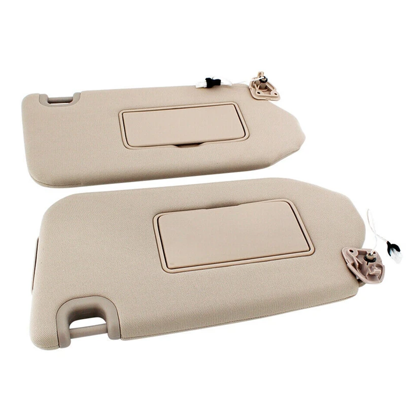 

1Pair Sunshade W/ Mirror Light 96400-9PB0A 96400-9PB0B For Pathfinder Infiniti QX60 JX35 13-19 Beige