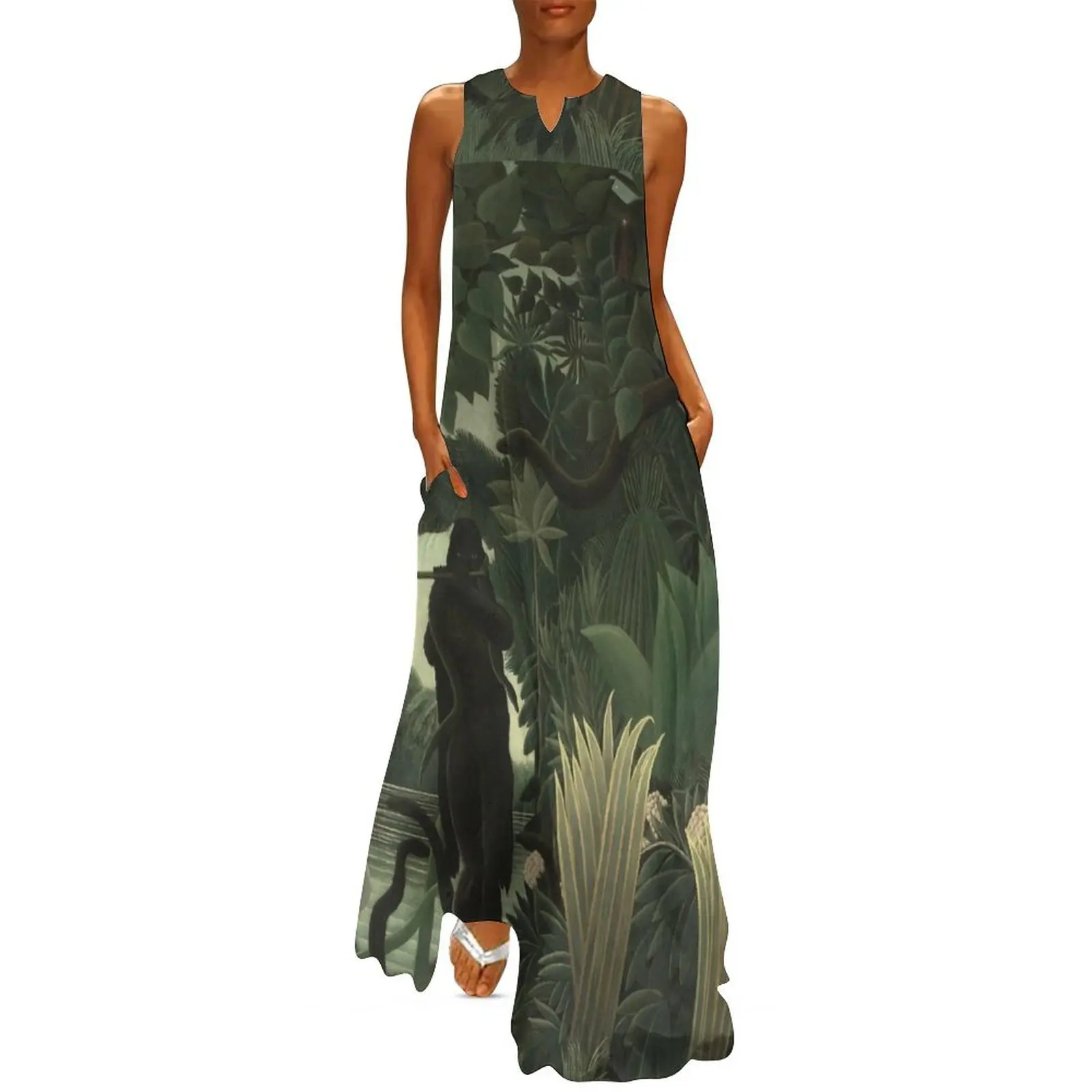 Платье Henri Rousseau - The Snake Charmer La Encantadora De Serpientes из полиэстера