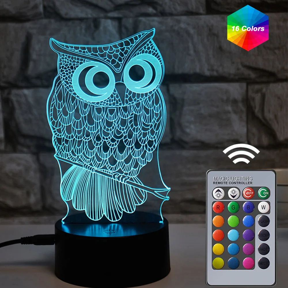 Акриловый светодиодный ночсветильник с USB 3D лампа для рождевечерние НКИ свадьбы