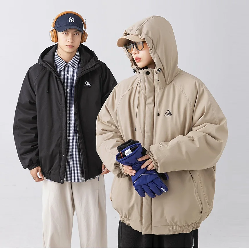 Japanese Fashion Outdoor Hooded Cotton Padded Jacket for Men In Winter, New Functional Windproof Couple's Cotton Padded Jacket