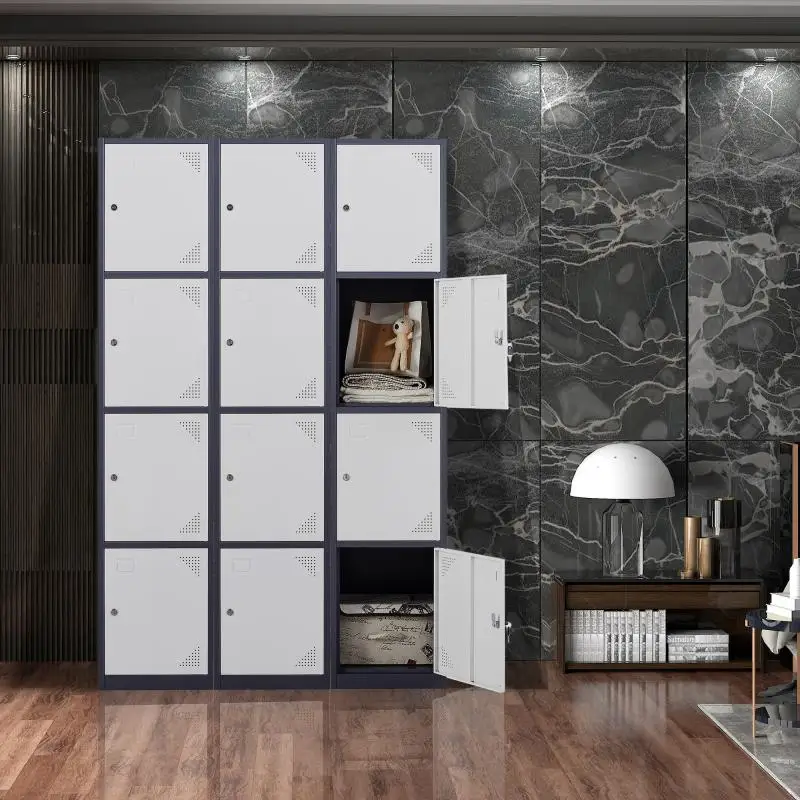 

Шкафчики металлические для сотрудников, шкафчик со стальным хранилищем 71 дюйм и 4 дверцами, запираемый для офисных работников, домашних мел...