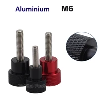 1pc aluminum thumb screw step knurled hand screws nut bolt m61060 anodized fasteners stainless steel machine tools accessories
