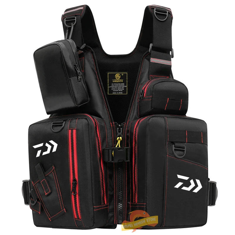 

Daiwa Waterproof Fishing Life Jacket Outdoor Water Activities Such Fishing Boat Drift Sport Life Vest Multi Pocket Safety Jacket