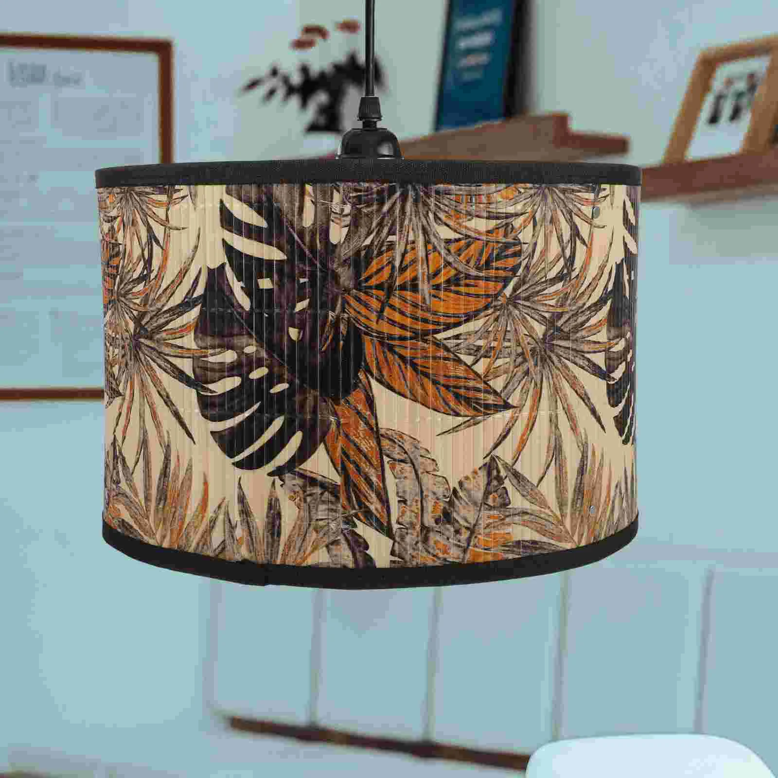 

Ceiling Lamp Replacement Cover Dining Room Lampshade Bamboo Chandelier Simple Light Decor Shades Hanging Lamp-chimney