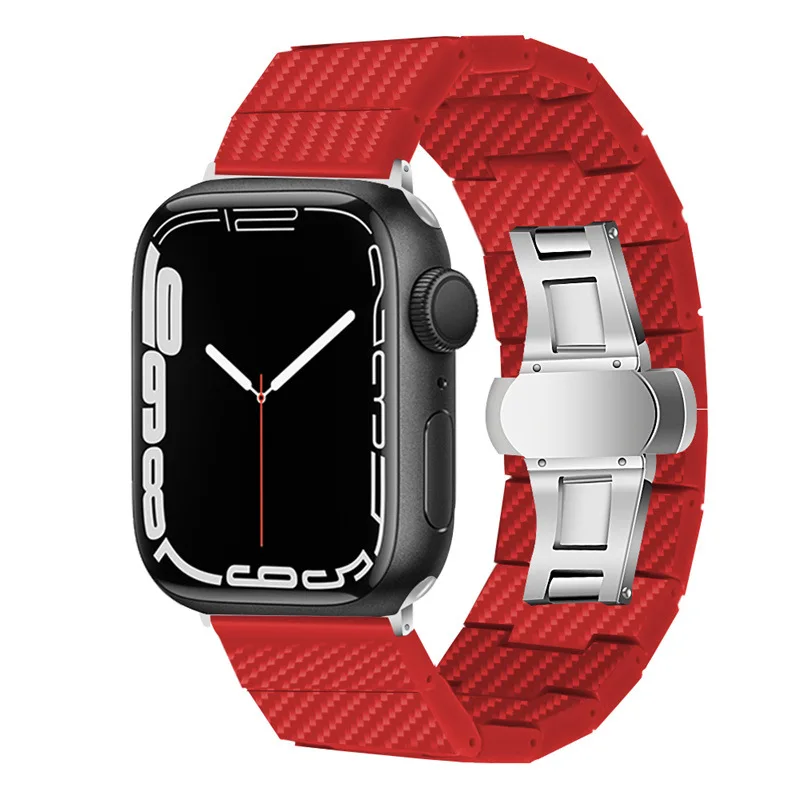 carbon fiber for Apple watch band 45mm 41mm 44mm 42mm 40mm 38mm bracelet wrist belt Iwatch series 7 6 5 4 3 SE watch Accessories