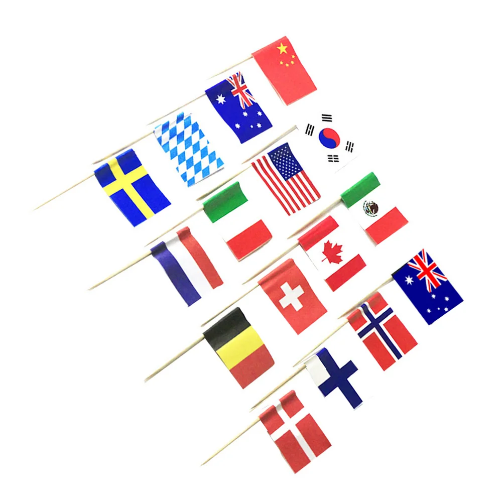 

Flags Worlddecorations Toothpicks Flag Country The Cupcake Toppers、 American Juneteenth Different Nations Mini Tiny Cup Around