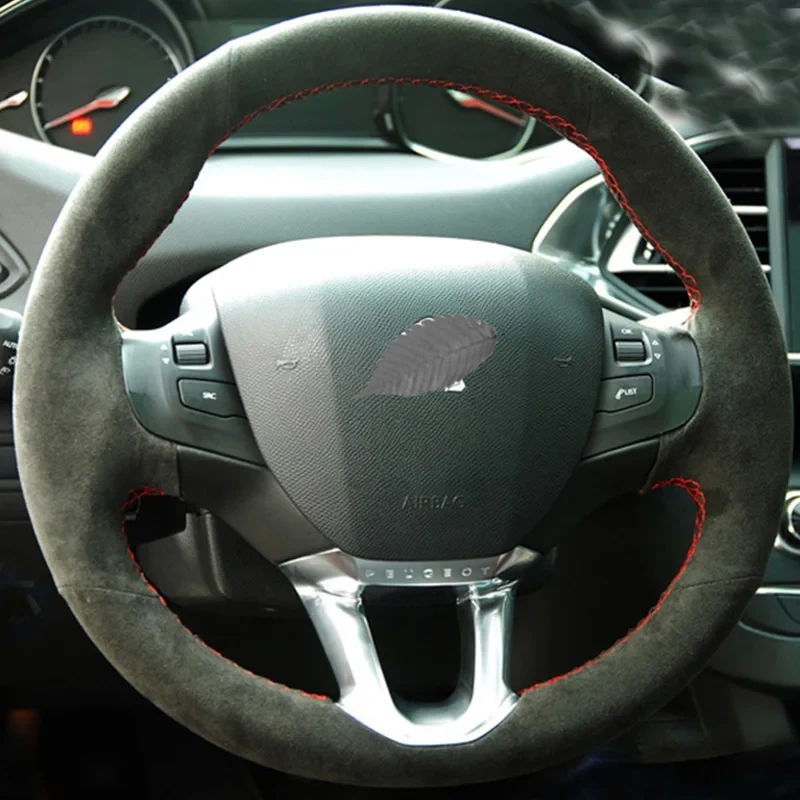 Чехол сделай сам прошитый вручную для Peugeot 208 2008 2013-2017 настоящий темно-серый