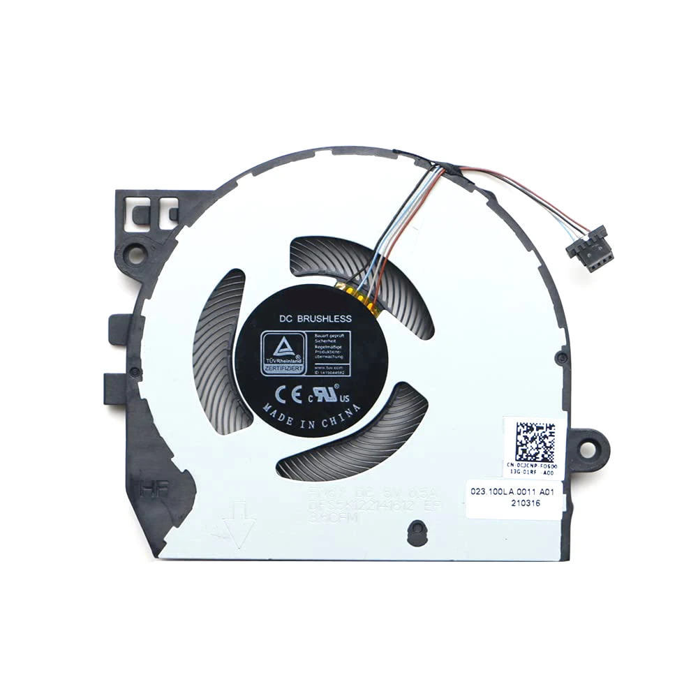 Вентилятор ЦП для ноутбука DELL Latitude 5320 0CJCNP DFS5K122141612 FN6Y 5 в 0.5A 023.100LA.0011