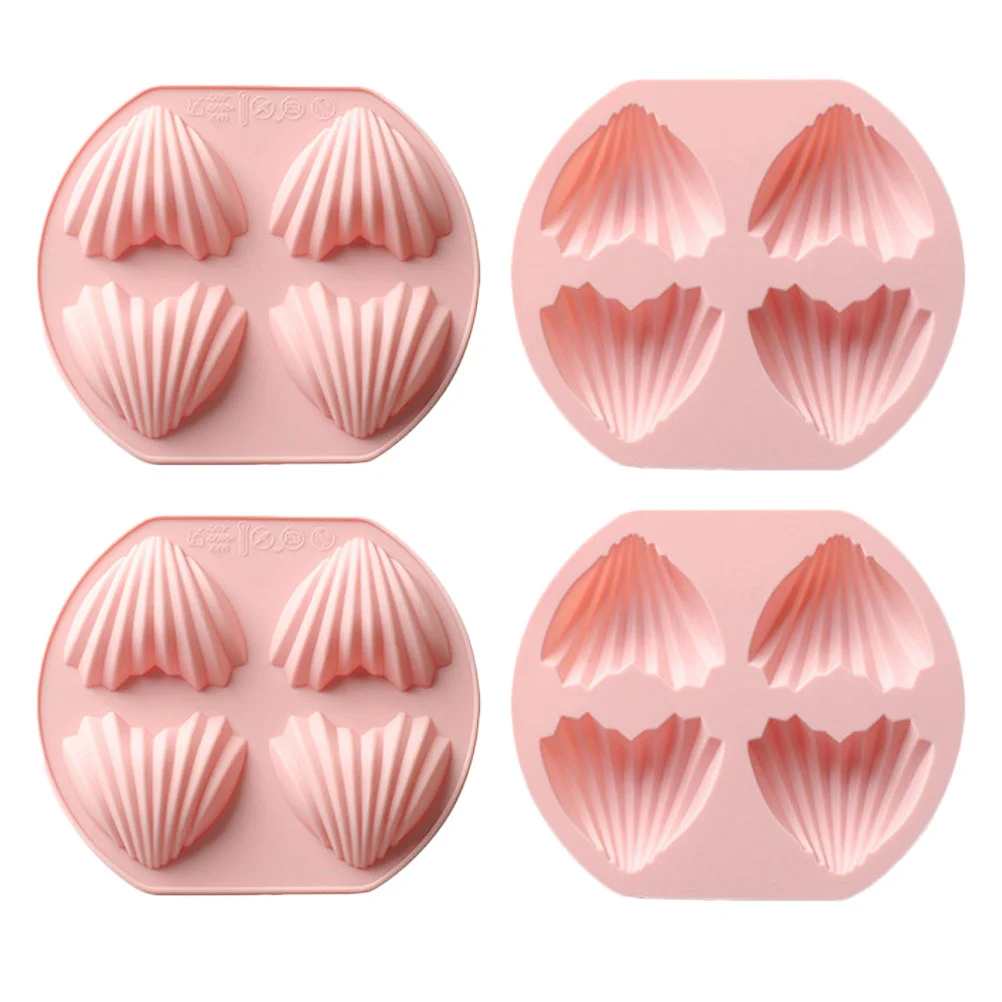 

4 Pcs Love Mold Cake Molds Silicone Madeline Bakeware Dessert Muffin Cupcake Silica Gel Silicone Cookware