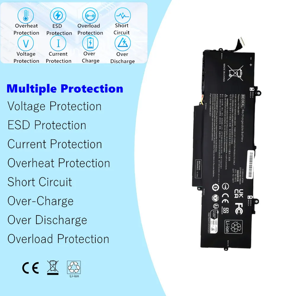 BE06XL 11,55 В 67 Втч аккумулятор для ноутбука HP Elitebook 1040 G4 серии HSTNN-IB7V HSTNN-DB7Y HSN-Q02C (art.: 3920d0f55046f) - 3920d0f55046f