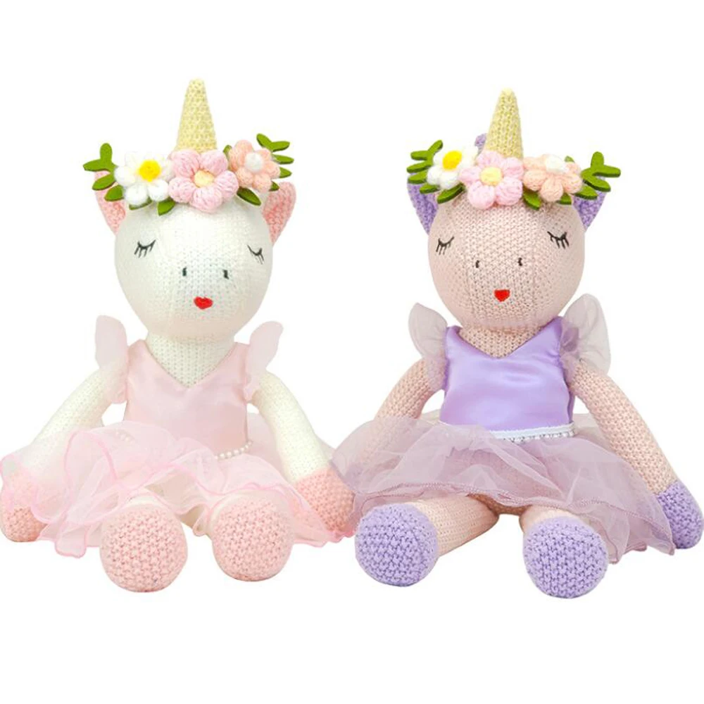 

Knitted Unicorn Stuffed Children Plush Toy