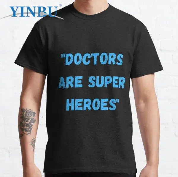 

Мужская футболка с принтом «врачи-Супергерои», брендовая Высококачественная футболка YINBU с графическим принтом