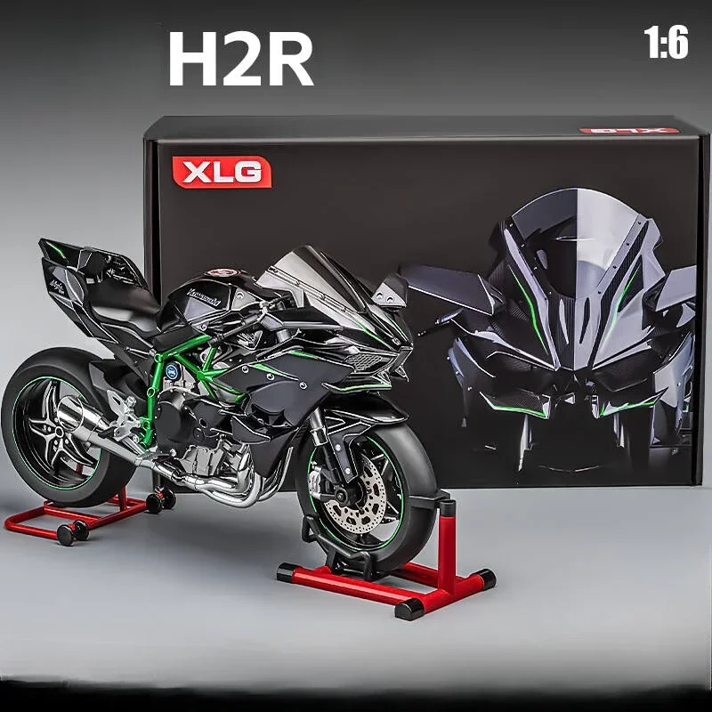 1:6 Kawasaki H2R Alloy Racing Motorcycle Collection большой размер подарочная коробка имитация литья