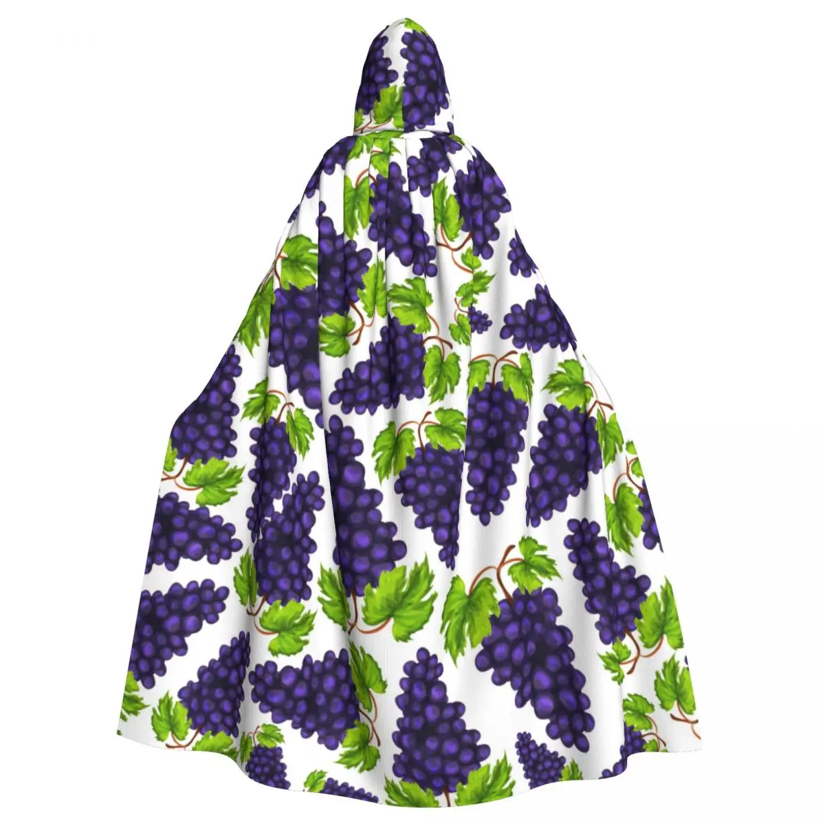 

Adult Cloak Cape Hooded Sweet Grapes Medieval Costume Witch Wicca Vampire Elf Purim Carnival Party