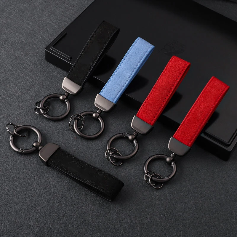 

Universal Car Key Chain Metal Rings Leather Key Chain Car Styling Keychain Keyrings New Style For Men And Women Gifts