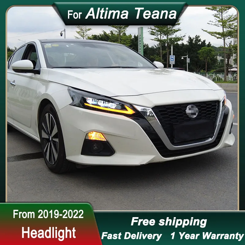 Фото Новые светодиодные фары для Nissan Altima Teana 19-22, полностью светодиодные, с динамическими указателями поворота и линзами Bi-xenon. №2