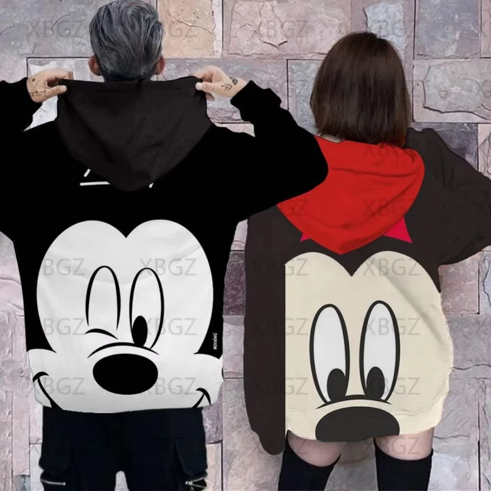 Disney-Sweat à capuche Minnie Mouse pour femmes et hommes tenue de couple Y2K пот imprimé haut tendance vêtement