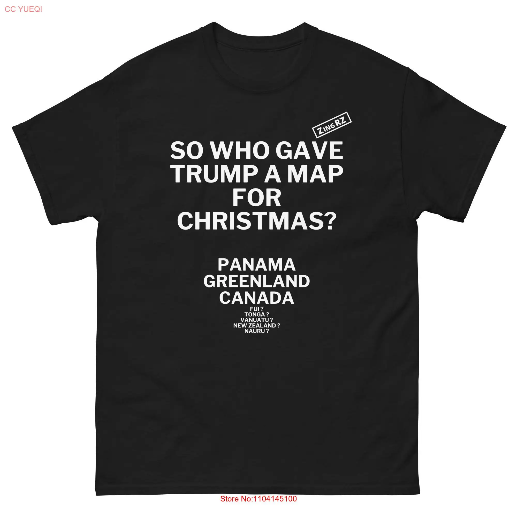 So Who Gave Trump A Map tee Funny snide zany comic T shirt droll biting waggish humorous comical top jolly wacky