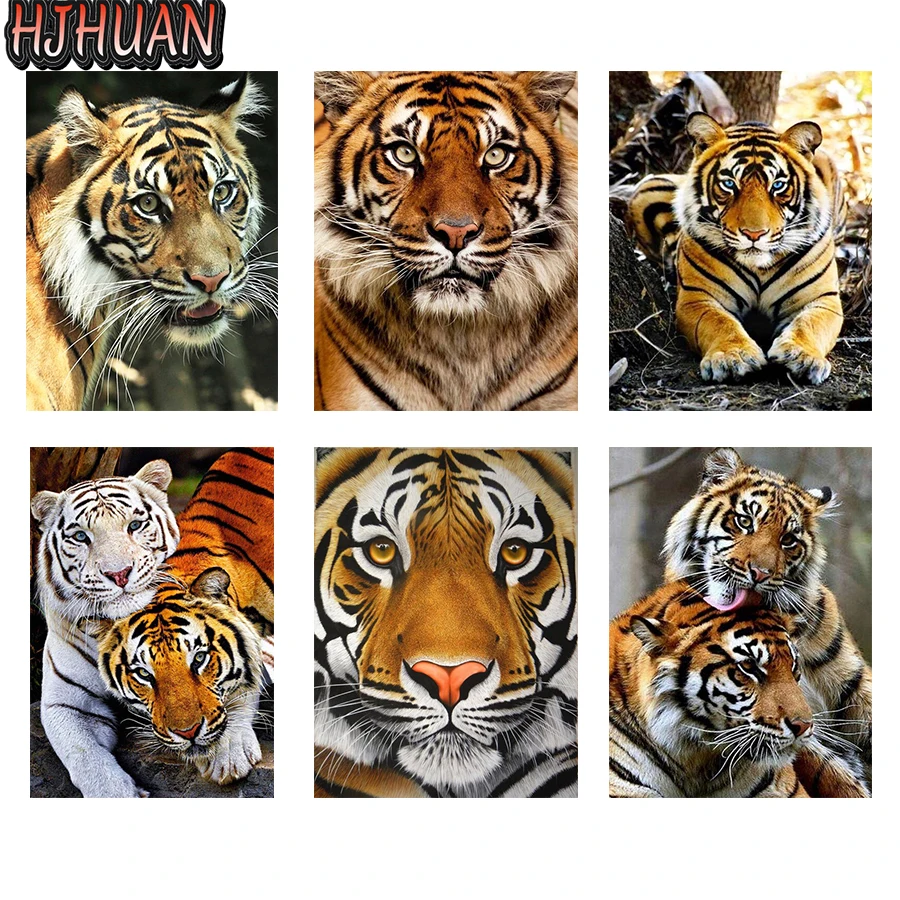 

5D DIY Diamond Painting Tiger Full Square/round Diamond Embroidery cross stitch Animals Art Pictures Mosaic Sale Home Decor Gift
