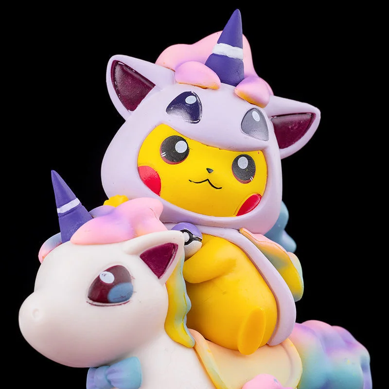

Unicorn Genuine Pokémon Anime Figure Kawaii Pop It Pikachu Trojan Horse Children Toys Room Decoration Kawaii Birthday Present