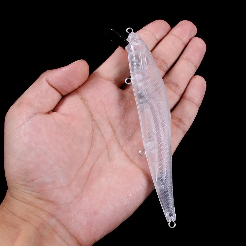 

10PCS Blank Minnow Wobbler Unpainted Hard Bait Fishing Lure Bodies 14cm 17.8g Transparent DIY Pesca Embryo Body Bait