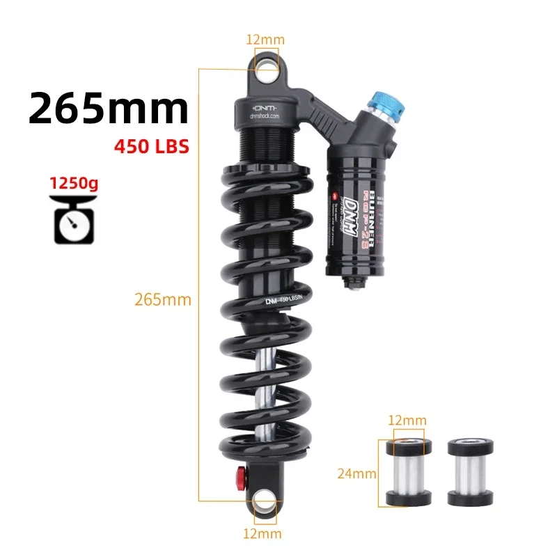 MEROCA DNM RCP2S задняя подвеска велосипедный амортизатор из алюминиевого сплава 165 мм
