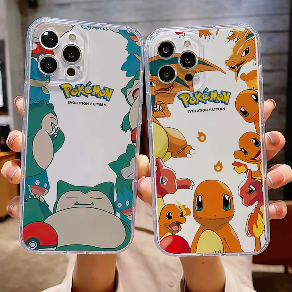 

Pokemon Pikachu Cute Ultra Thin Clear Phone Case For Apple iPhone 13 12 11 Pro 13 12 Mini X XR XS Max 6 6s 7 8 Plus Cover Fundas