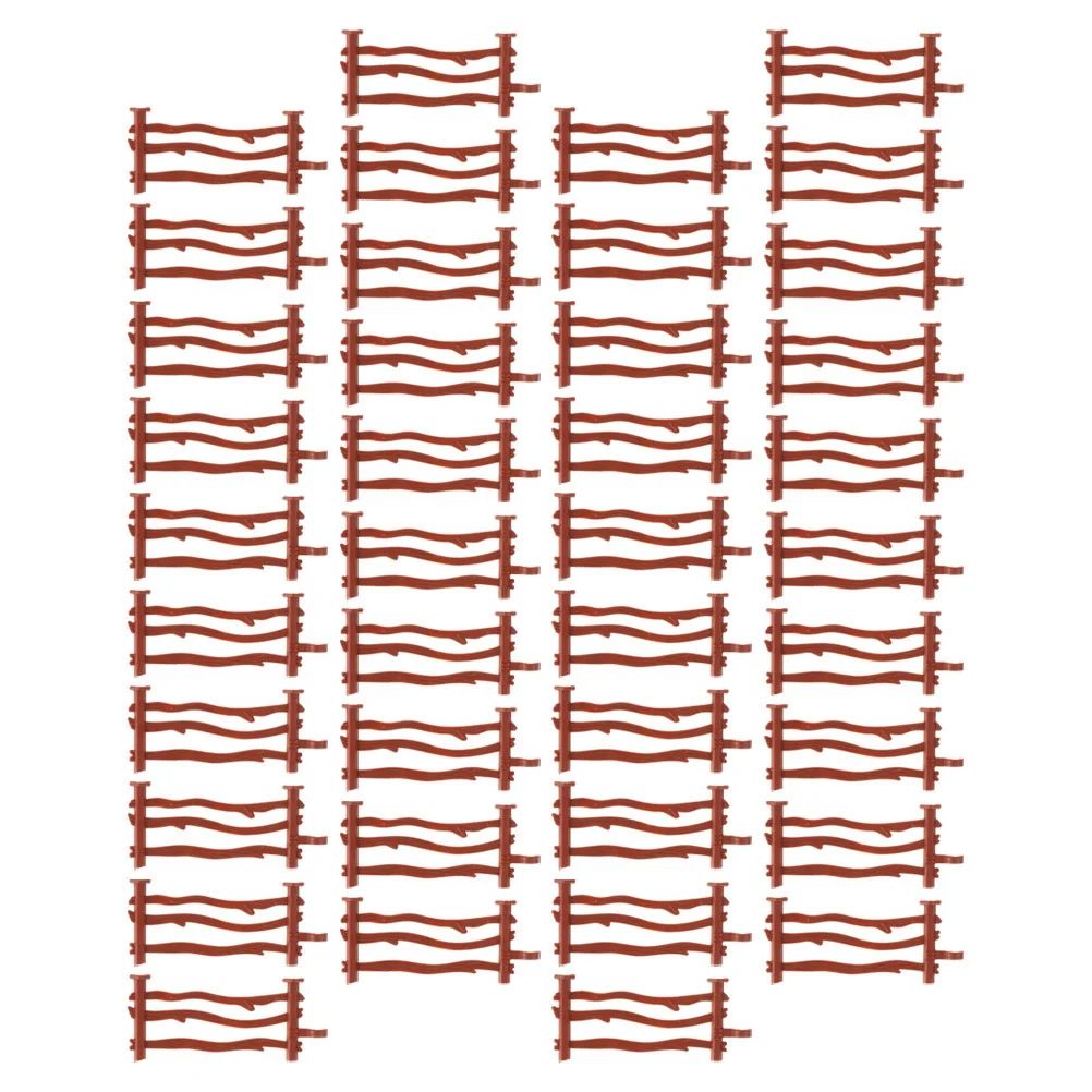 

60pcs Mini Fence Decor Mini Fence Ornament Mini Barrier Garden Decoration