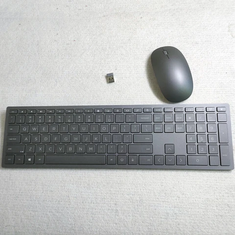 Американская раскладка Серая беспроводная комбинация клавиатуры и мыши для HP 915
