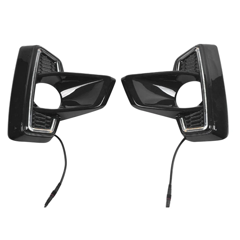 

LED Daytime Running Light Turn Yellow Signal Relay Car 12V LED DRL Headlight for Toyota Hilux Revo Rocco 2018 2019