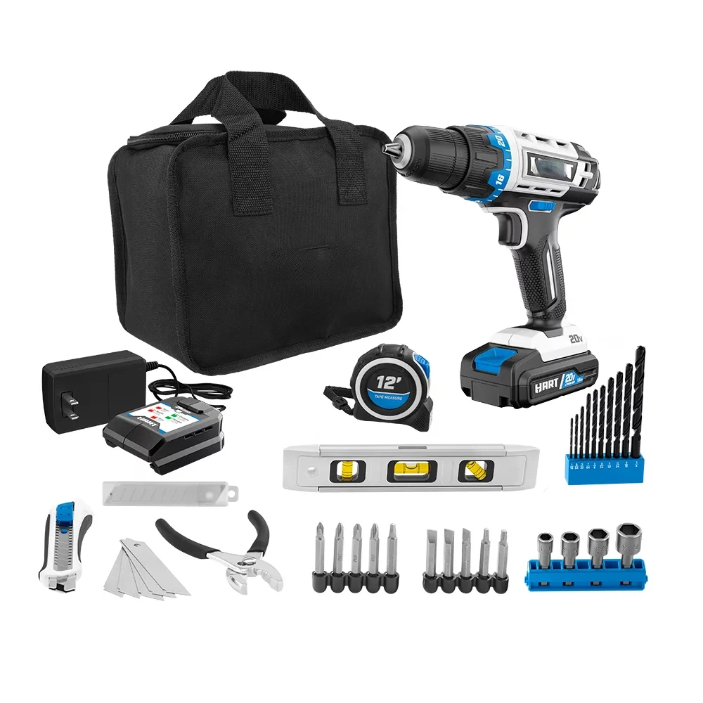 

Cordless 36-Piece Project Kit, 3/8-inch Drill/Driver and 10-inch Storage Bag, (1) 20-Volt 1.5Ah Lithium-Ion Battery car accessor