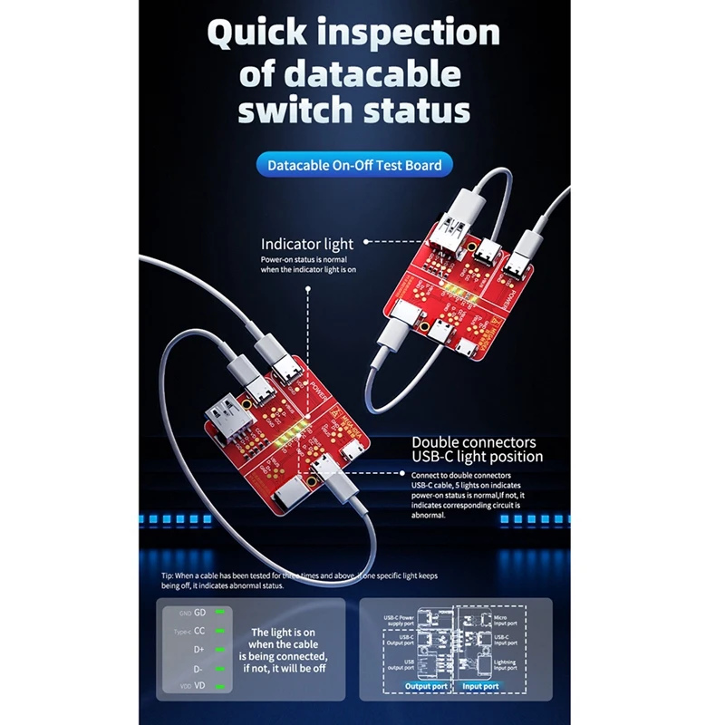 Плата для определения непрерывности линии передачи данных Для быстрого