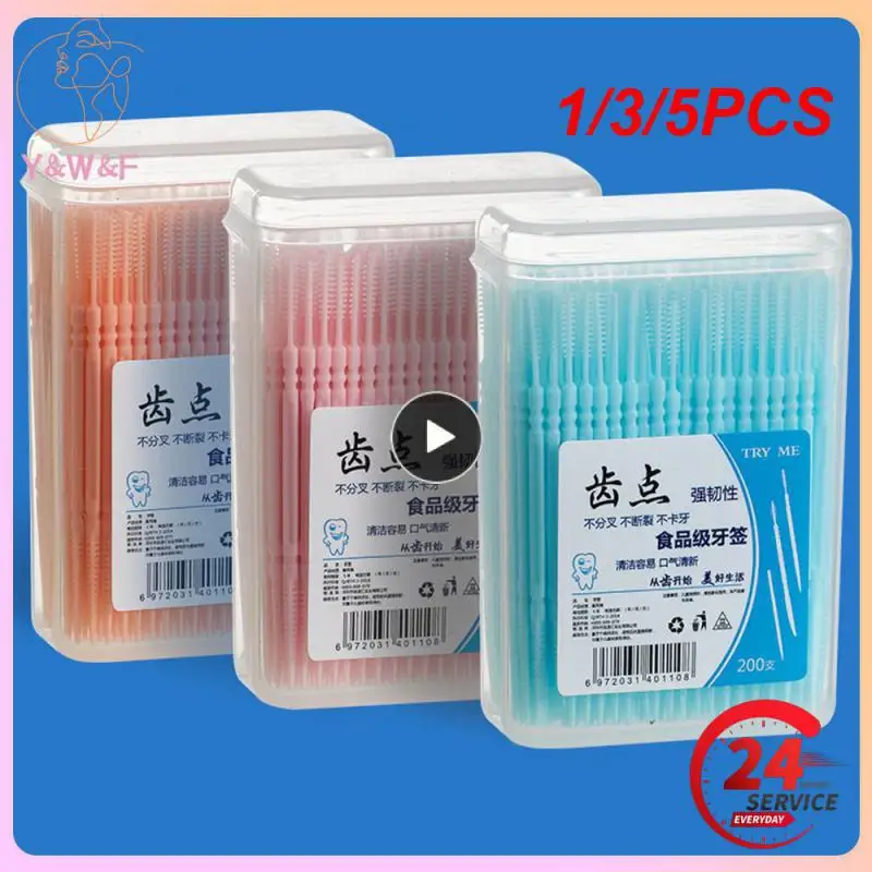 

1/3/5 шт., одноразовые зубочистки с нитью
