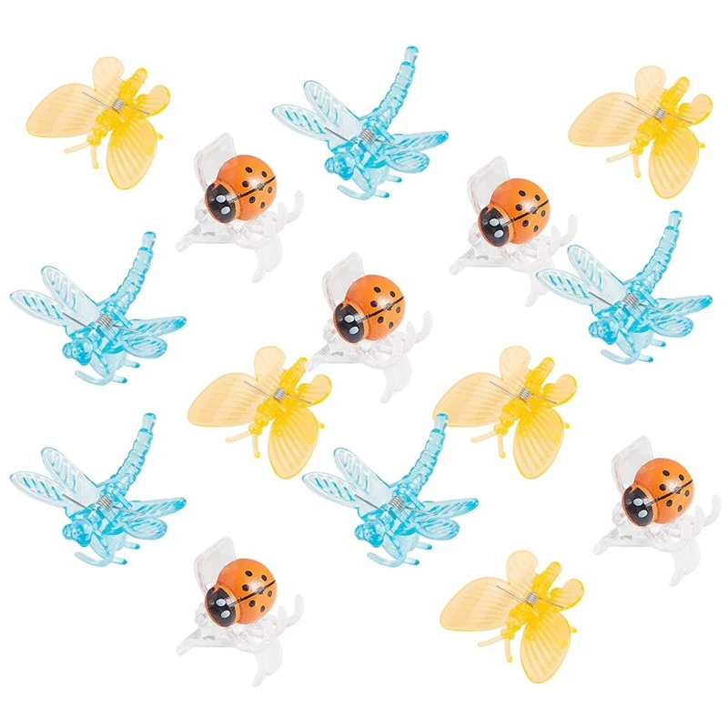 

90 Pcs Butterfly Orchid Clips Dragonfly Orchid Clips Ladybug Plant Clips For Supporting Orchid Flower Vine Garden Tomato