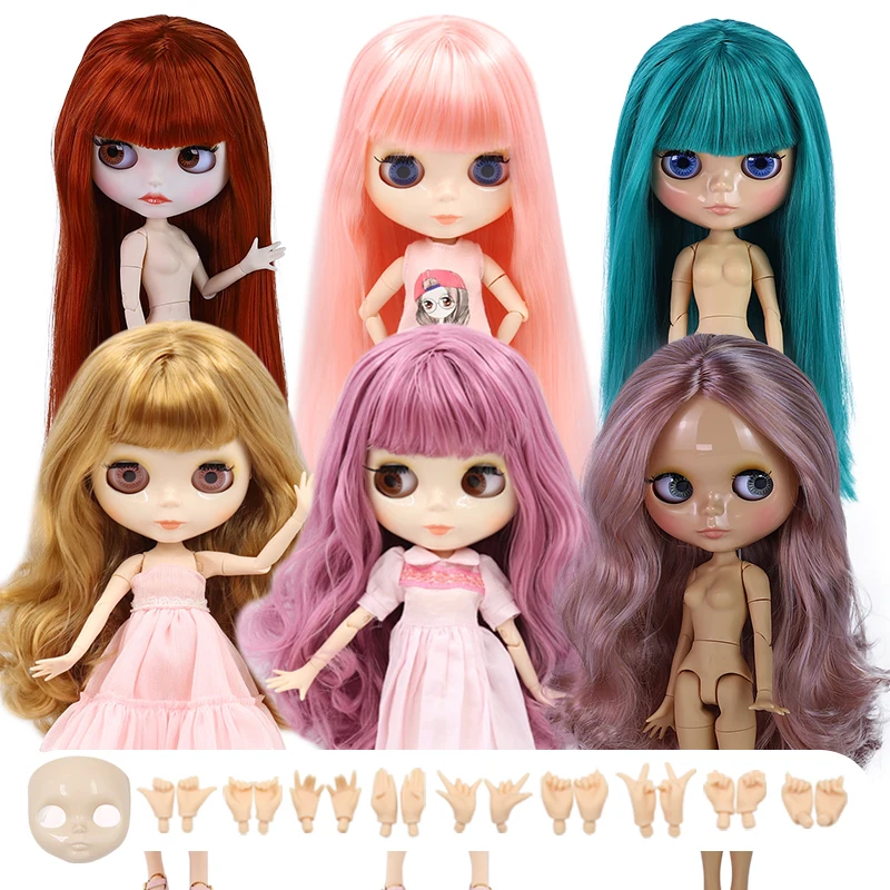 Фото Кукла ICY DBS Blyth с шарнирным телом, 30 см, BJD, с белым блестящим и матовым лицом, дополнительными руками, панелями AB и панелью 1/6, для самостоятельной сборки, модная кукла 1/6. №2