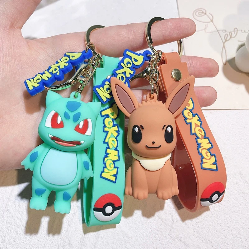 

Pokemon Anime Figures Cartoon Gengar Flareon Pikachu Keychain Action Figure Key Chain Accessories Pendant Kid Toys Birthday Gift