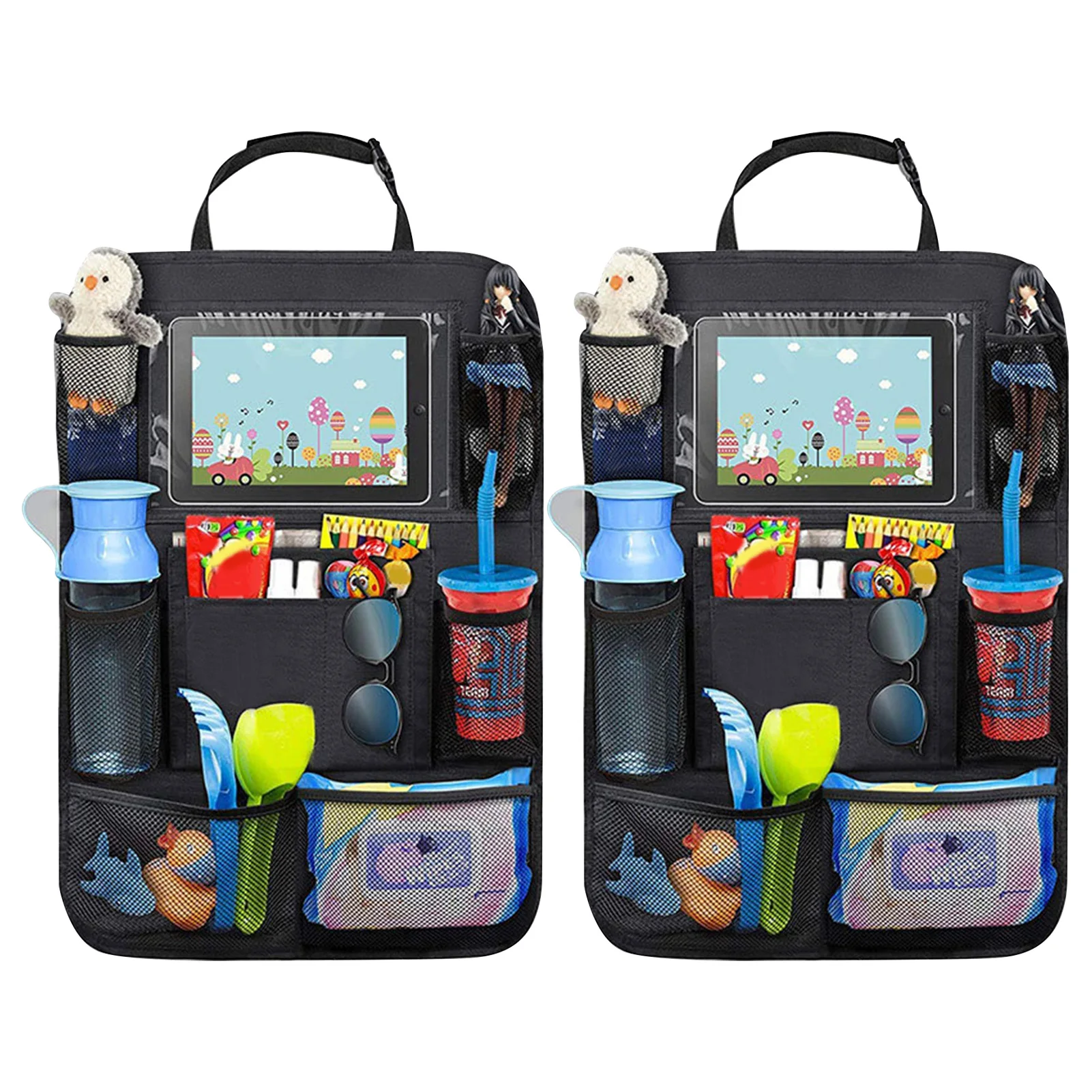 

Car Backseat Organizers Car Storage Organizer Back Seat Car Back Seat Organizer With Multiple Pockets 2 Pieces
