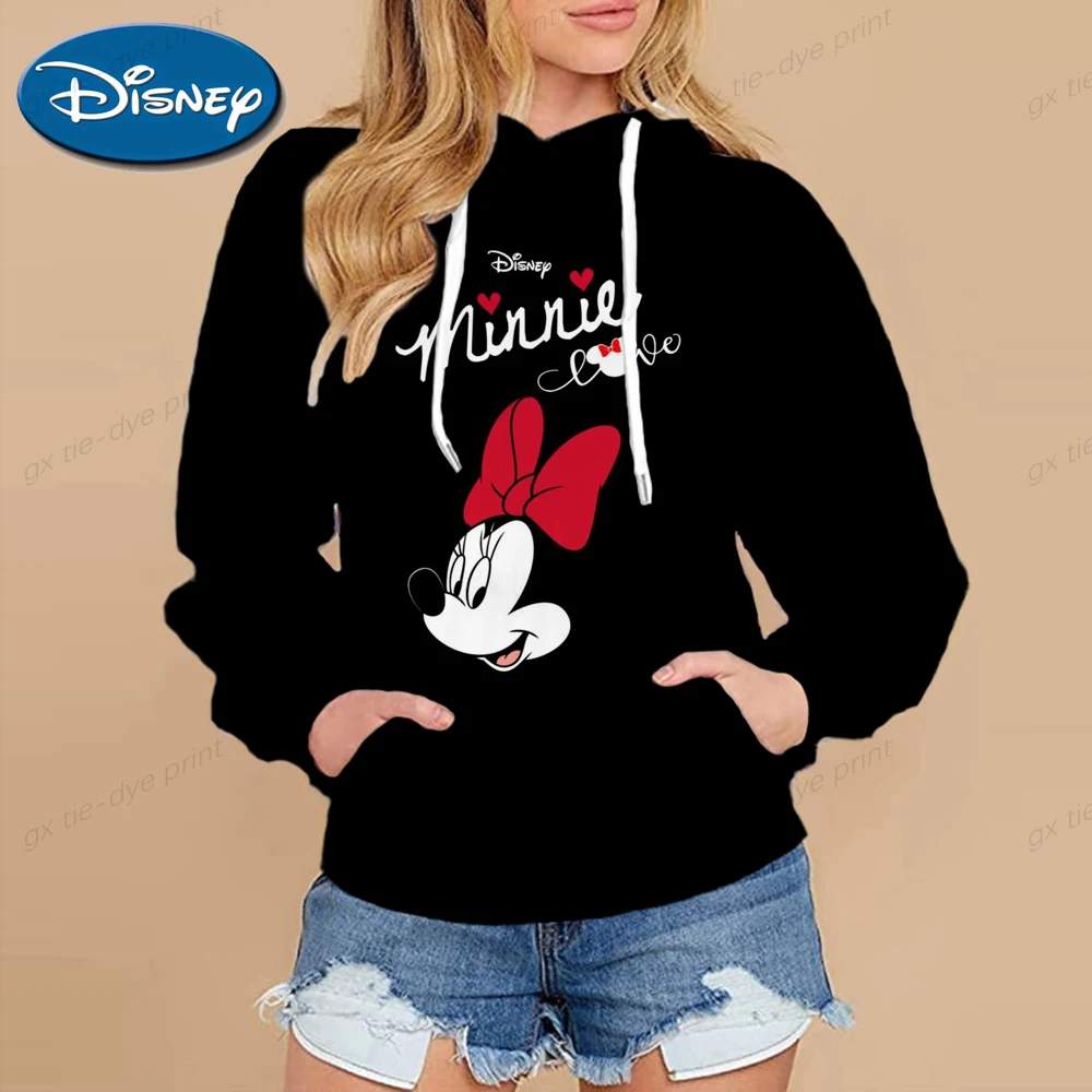 

Повседневный Универсальный пуловер Disney, свитшот с капюшоном в стиле ретро, уличная Толстовка в стиле Харадзюку с принтом Микки Мауса, осень