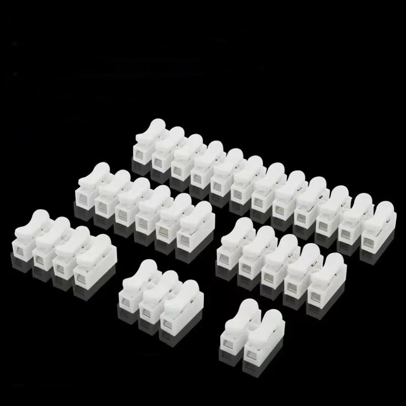 

Free Shipping Spring Wire Connectors Electrical Cable Clamp Wiring Terminal Block Row Column Push Butt LED lamps CH-X Assortment