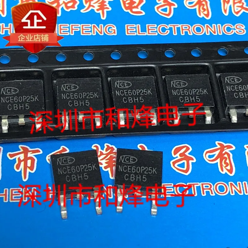 

30pcs original new NCE60P25K TO-252 -60V -25A